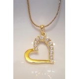 Pandantiv fantezie placat cu aur 18K si cristale Rhinestone